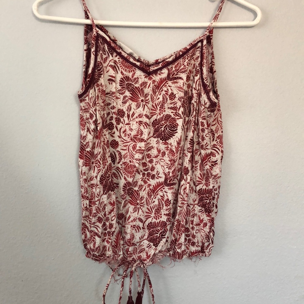 Red Flowery Tank top